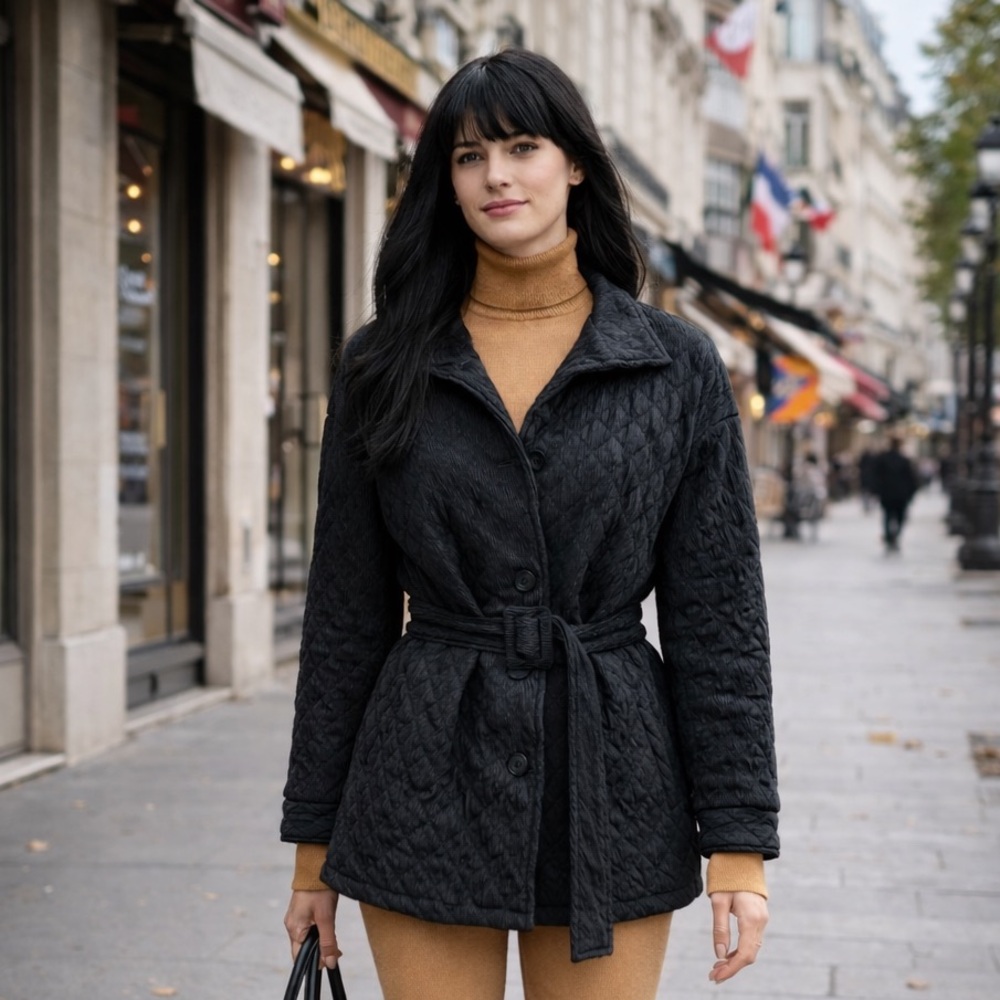 the Korner Textured Quilted Jacket NWOT